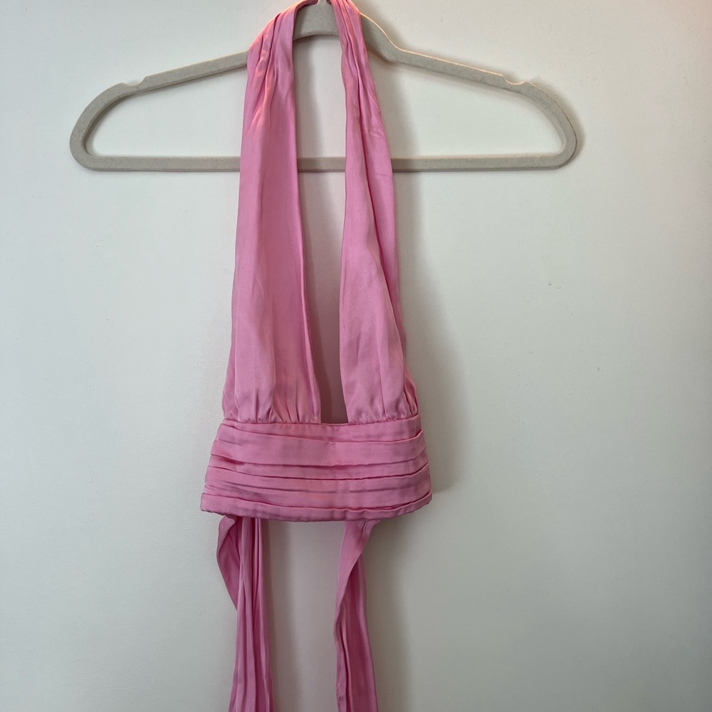 Pink Women's Halter Crop Top Zara
